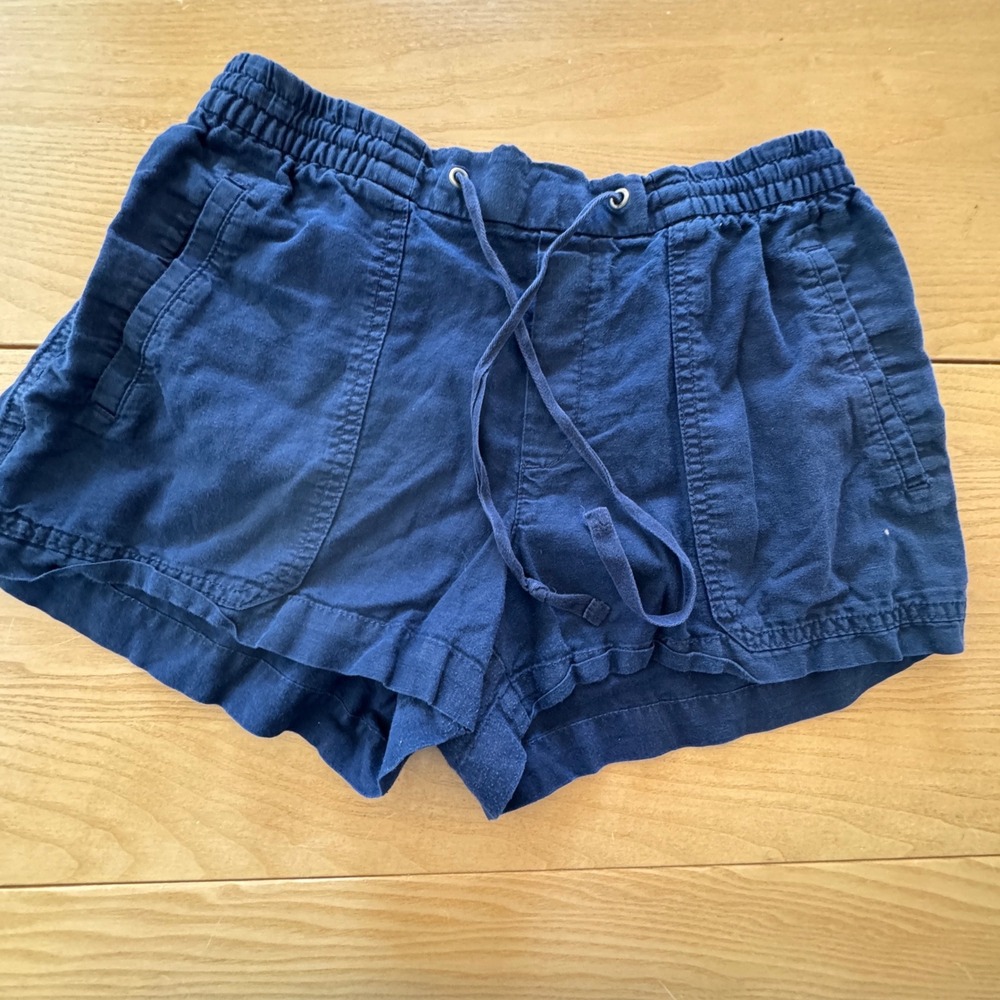 Gap Cotton Shorts Womens Size S Navy Drawstring Casual Coastal Gopcore Capsule